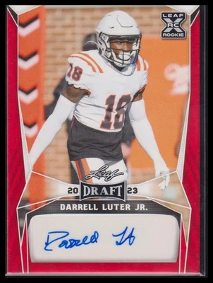 2023 Leaf Draft #BA-DLJ Darrell Luter Autographs Red - Image 1 of 2