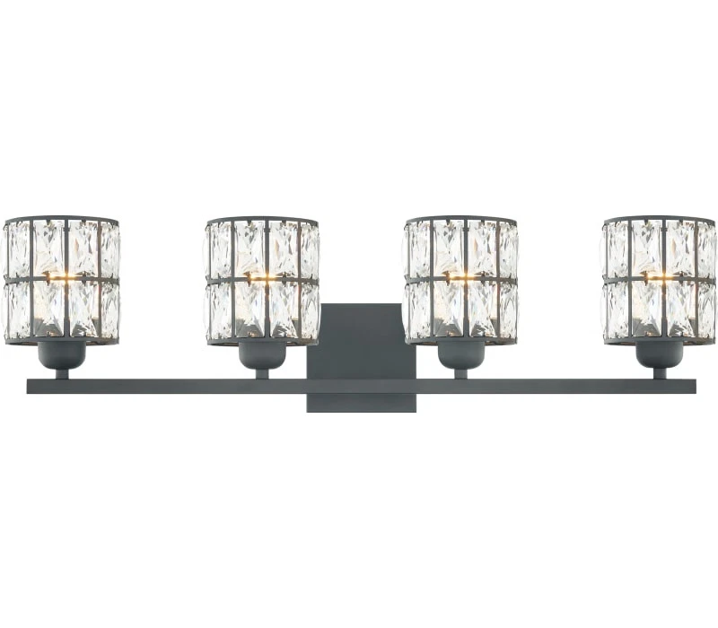 Quoizel GIB8630MBK Gibson Vanity, 4-Light 400 Total Watts, Matte Black - Image 1 of 1