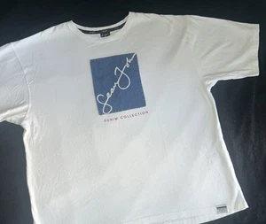 Vintage Y2K XL Herren Sean John Denim Collection Graphic T-Shirt weiß - Bild 1 von 13