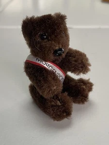 Vintage Miniature Jointed Teddy Bear With Sash Reading Morgenpost - Berliner - Picture 1 of 11