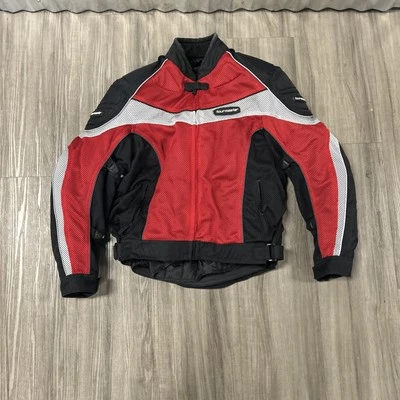 Tourmaster Intake Series 2 Jacket Motorcycle Padded Black Grey Red Men’s Large - Image 1 of 4