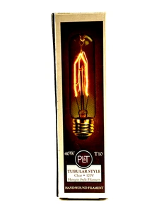 NEW Edison Radio Style Filament T10 Tinted Light Bulb 40W Pl&T Electric - Picture 1 of 12
