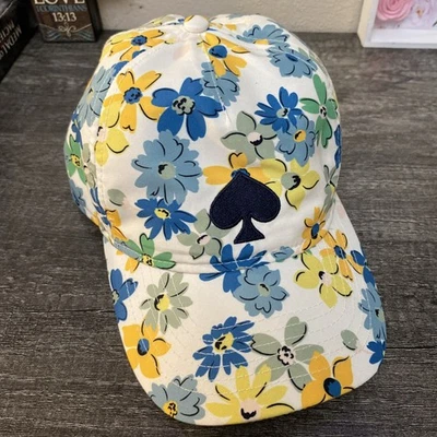 Кепка Kate spade New York с принтом цветочный узор сине-зеленая желтая - Изображение 1 из 4