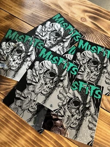 Vintage 90er New Old Stock Misfits reflektierende Aufkleber Punk Rock Metal 4,5” x 5,5” - Bild 1 von 4