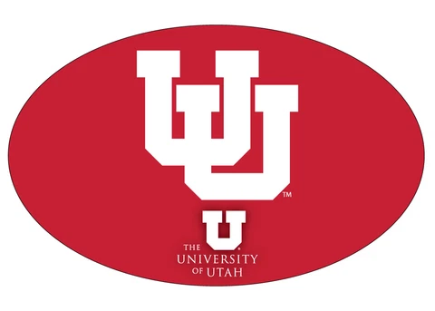 UTAH BLOCK LETTER OVAL MAGNET-UTAH UTES CAR MAGNET-NEW FOR 2016! Cover