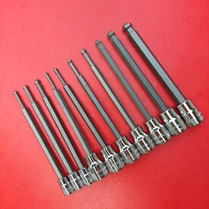 NEW CRAFTSMAN TOOLS 10 Piece SAE Long Shank Ball End Hex Bit Driver Socket Set - Picture 1 of 8