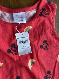 Hanna Andersson Mädchen Minnie Mouse Kurzarm Tank Baumwolle Kleid 120 Größe 6/7 - Bild 1 von 2