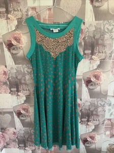 Jus D’orange Green/Brown Spot Dress - Size 10-12 (estimate) - Picture 1 of 2