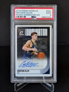 🔥 GRAYSON ALLEN 2018-19 RC Panini Donruss Gold Dominator Auto PSA 9 #GAL 🔥 - Foto 1 di 1