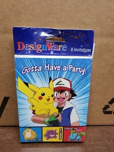 Pokemon Gotta Have A Party Invitation cards Sealed 8 Supplies Invitations - NEW - Picture 1 of 6