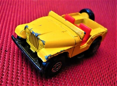 火柴盒系列 N. 72 黄色 JEEP 英国制造 LESNEY 1980 年代 — 第 1/4 张图片