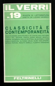 Rivista il verri n. 19 1965 Feltrinelli Classicita e contemporaneità - Picture 1 of 2
