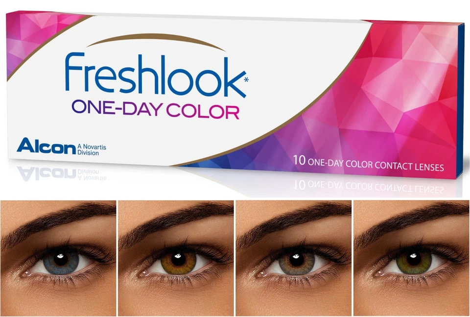 ALCON FreshLook One Day Color / Ohne Sehstärke / Farbige Tageslinsen / 10er Pack