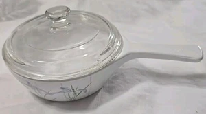 Vintage CorningWare "Shadow Iris" S-81-B 0,5L Kochtopf mit Pyrex Deckel - Bild 1 von 7