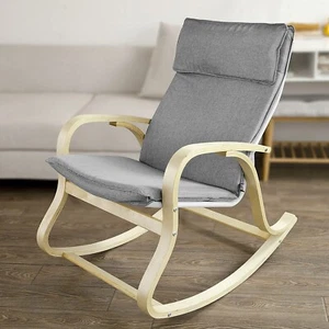 Rocking Chair Lounge Chair Relax Chair Cushion Comfortable Indoor - Picture 1 of 5