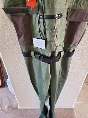 Runcl Pecho Vadeadores Cintura Alta Vadeadores Bota Verde Ajustable Foto 1 de 4