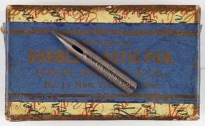 Ivison Phinney Spencerian No. 1 doble elástico flexible ""sueño"" nuevo en caja, vintage nuevo de lote antiguo - Imagen 1 de 3
