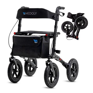 Rollator Outdoor - mit Luftbereifung - faltbar, leicht, mit Tasche - Gelände - Bild 1 von 6
