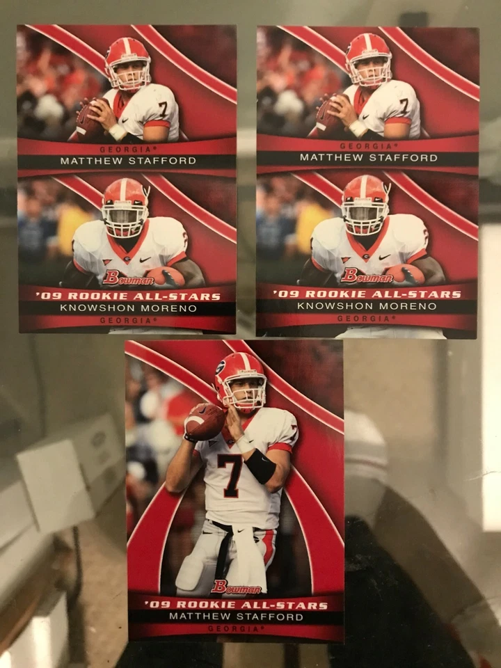 Matthew Stafford 2009 Bowman Rookie All-Stars Insert RC Lot 3 - Image 1 of 1