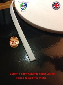 Bruciatore a legna 10 mm x 3 mm stufa a legna guarnizione vetro schiuma piatta nastro guarnizione antincendio - Foto 1 di 2