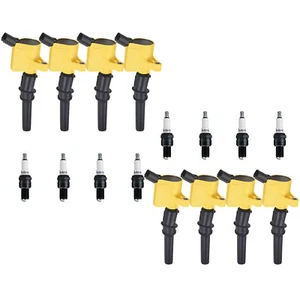 For Ford E-150 E-250 E-350 4.6L V8 Racing Ignition Coil & Autolite Spark Plug - Picture 1 of 4