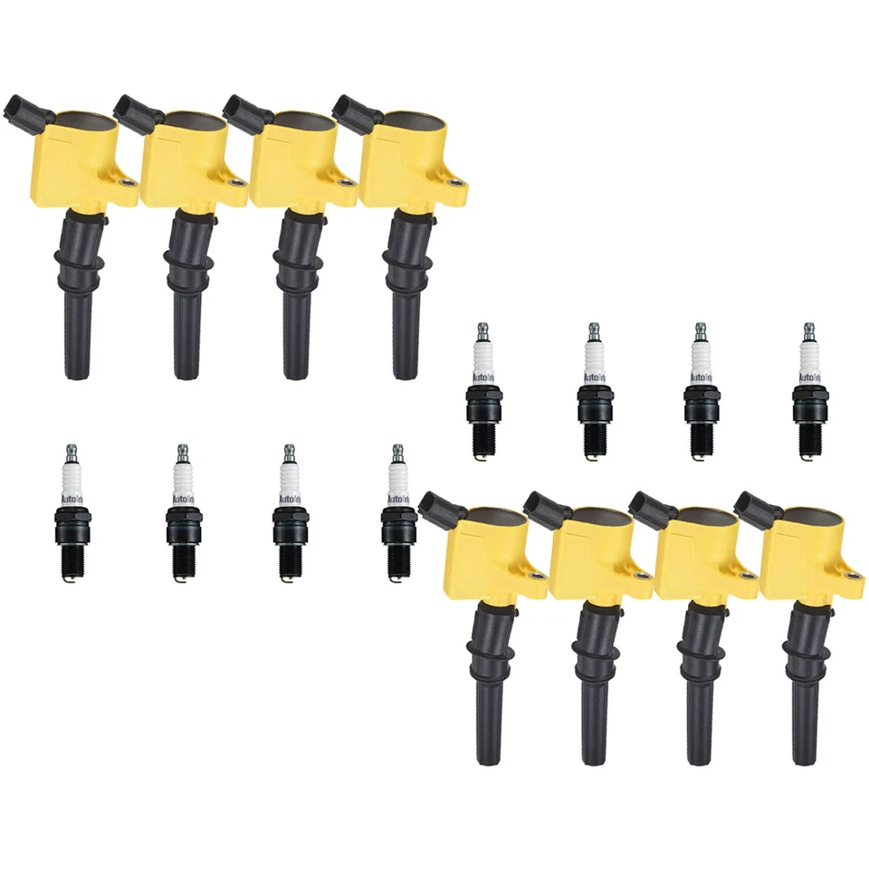 For Ford E-150 E-250 E-350 4.6L V8 Racing Ignition Coil & Autolite Spark Plug - Image 1 of 4