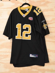 New Orleans Saints Marques Colston #12 Super Bowl Patch Sewn Reebok Jersey Sz 54 - Picture 1 of 13