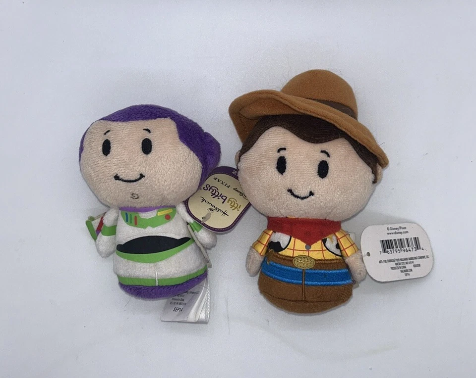 Hallmark Itty Bittys Disney "Buzz Lightyear and Woody" Plush Toy Story w/Tags - Image 1 of 3