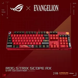 ASUS Evangelion ROG Strix Scope RX EVA-02 Edition Blue Keys Mechanical Keyboard - Picture 1 of 8