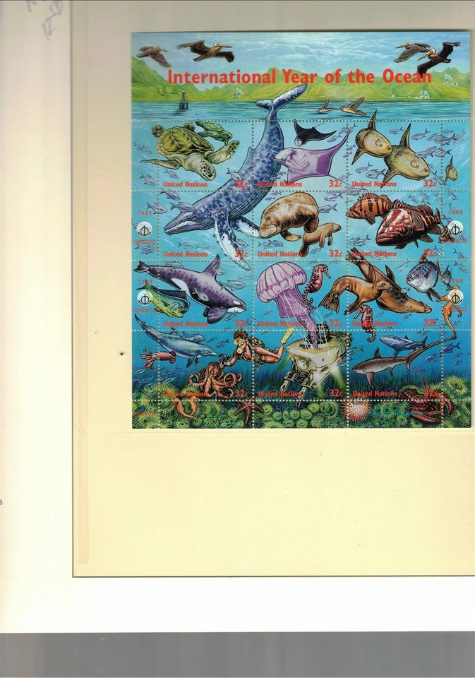 UNITED NATIONS - NEW YORK Sc 734 NH MINISHEET OF 1998 - ANIMALS - (WG16) - Image 1 of 1