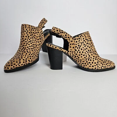 Mobwife Pierre Dumas Estampado Guepardo Cordones Mules Tacón Bloque Para Mujer Talla .7.5 Foto 1 de 4