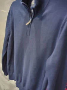 Jos. A. Bank Traveler 1/4 Zip Sweater-Men's 100% Pima Cotton Blue Sz Med Comfy - Picture 1 of 7