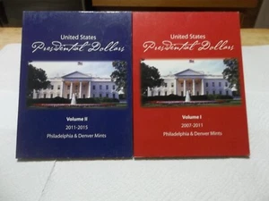 US Presidential Dollars Vol. I & 2 2007- 2015 P & D mints Coin Folder FREE SHIP - Picture 1 of 1