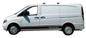 Fits Mercedes Vito Graphics Side Stripes Both Sides Decals AMG Stickers - Picture 1 of 3