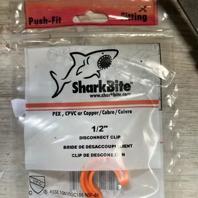 Sharkbite U710A, 1/2" Disconnect Clip, Sharkbite Push Fit Fittings - Sealed - Image 1 of 2