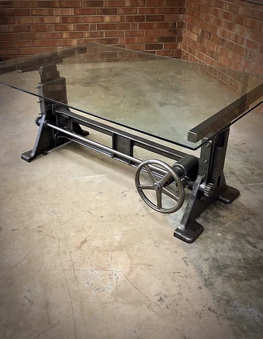 Wysong and Miles Cast Iron Crank Table Machine Base Dining Table Cover