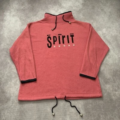 Винтажная флисовая толстовка 80-х 90-х Pro Spirit размер M/L розовая неоновая вышитая   - Изображение 1 из 4