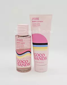 Victoria's Secret Pink Coco Sands Body Mist Spray & Body Lotion New Set of 2 - Picture 1 of 3