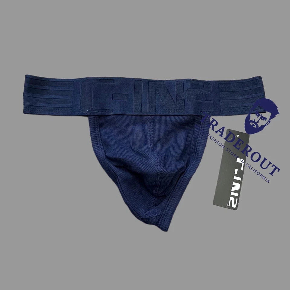 C-IN2 men navy blue Hard core cotton G-string Thong underwear size S M L XL XXL - Image 1 of 4