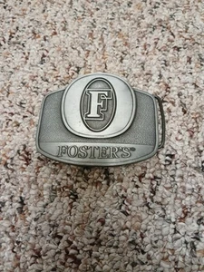 Fosters Brewery Lager Label Promo Belt Buckle Large Australian Beer Vintage - Picture 1 of 5