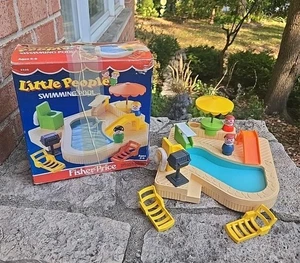 vintage 1986 Little People Swimming pool Complete  - Picture 1 of 11