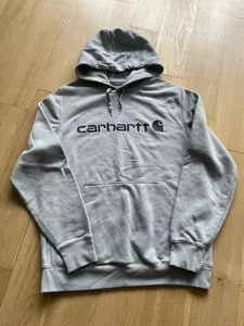 Sudadera con Capucha Carhartt Para Hombre - Talla MEDIANA - Gris Sudadera con Capucha Pullover - Usada - Imagen 1 de 4
