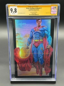 Libro de arte Victor Garduno #1 CGC 9.8 SS - Superman - Perseverance LTD 500 FOIL - Imagen 1 de 2