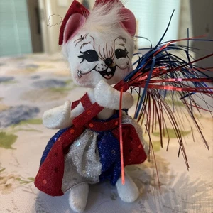 2005 Annalee Sammlerpuppe 6 Zoll Patriotic Girl Maus - Bild 1 von 4