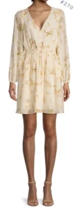 Madewell Floral Button Front Midi Dress Size Medium Women's Cream - Picture 1 of 16