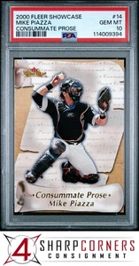 2000 FLEER SHOWCASE CONSUMMATE PROSE #14 MIKE PIAZZA PSA 10 - Picture 1 of 3