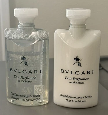 Bvlgari Eau Parfumee Au The Blanc Set de acondicionador y champú para el cabello tamaño de viaje Foto 1 de 3