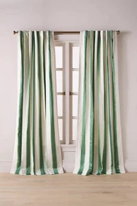 Anthropologie Woven Rugby Stripe Curtain One Panel 50x96 - Picture 1 of 5