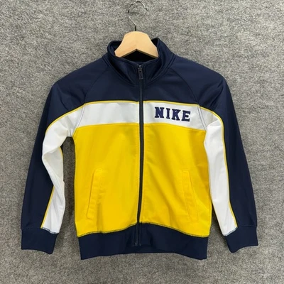 Chaqueta Nike Niños 6 Amarilla Cremallera Completa Cuello Alto Manga Larga Bolsillos Ajuste Regular Foto 1 de 4