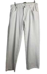 Cotton On Whitehaven Size 14 Low Rise Straight Women's White Denim Jeans - Picture 1 of 13